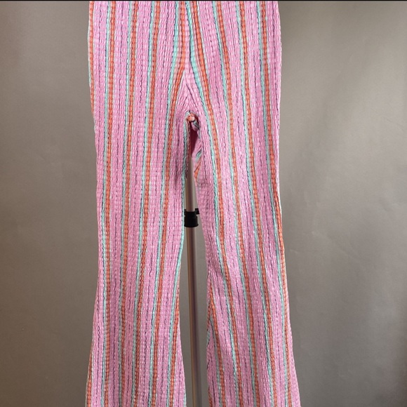 Free People Cropped Multi Color Stretch Pants XS - Picture 6 of 8